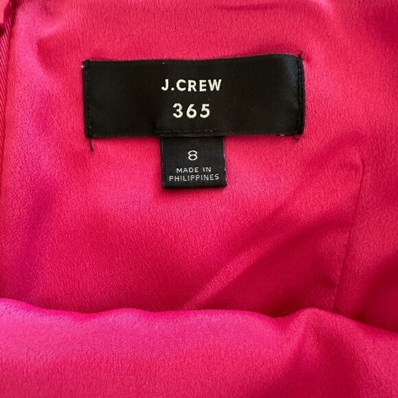 J. Crew Pink Satin Dress Fold Over Sleeveless Maxi Size 8 🔥 - Picture 8 of 12